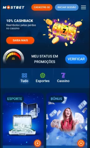 Funcionalidade do aplicativo móvel Mostbet